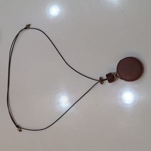 Adjustable smooth stone necklace